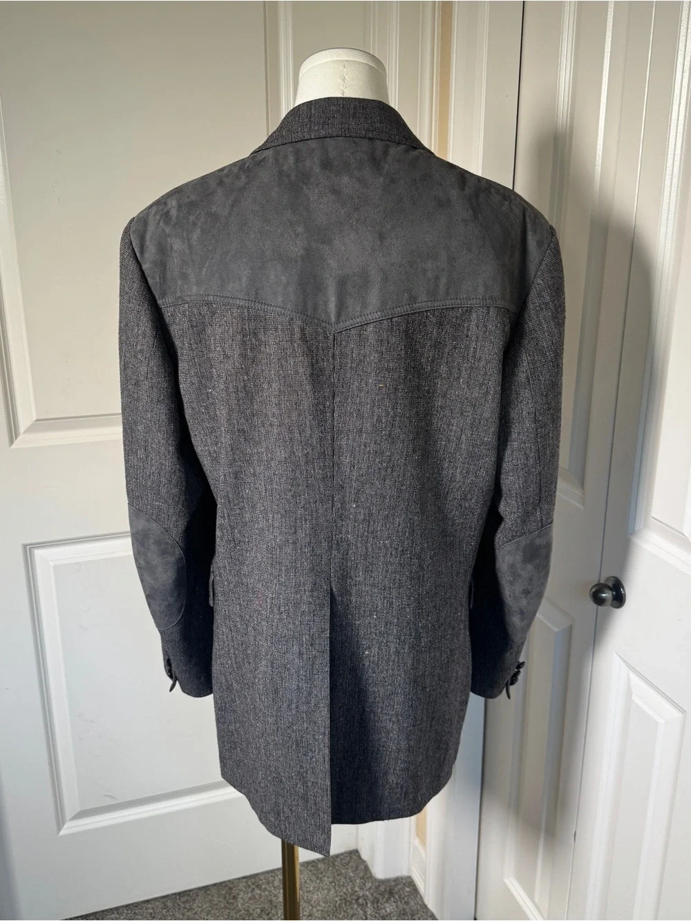 Vintage Pendleton Wool Western Blazer Sport Coat USA Gray Flecked 42